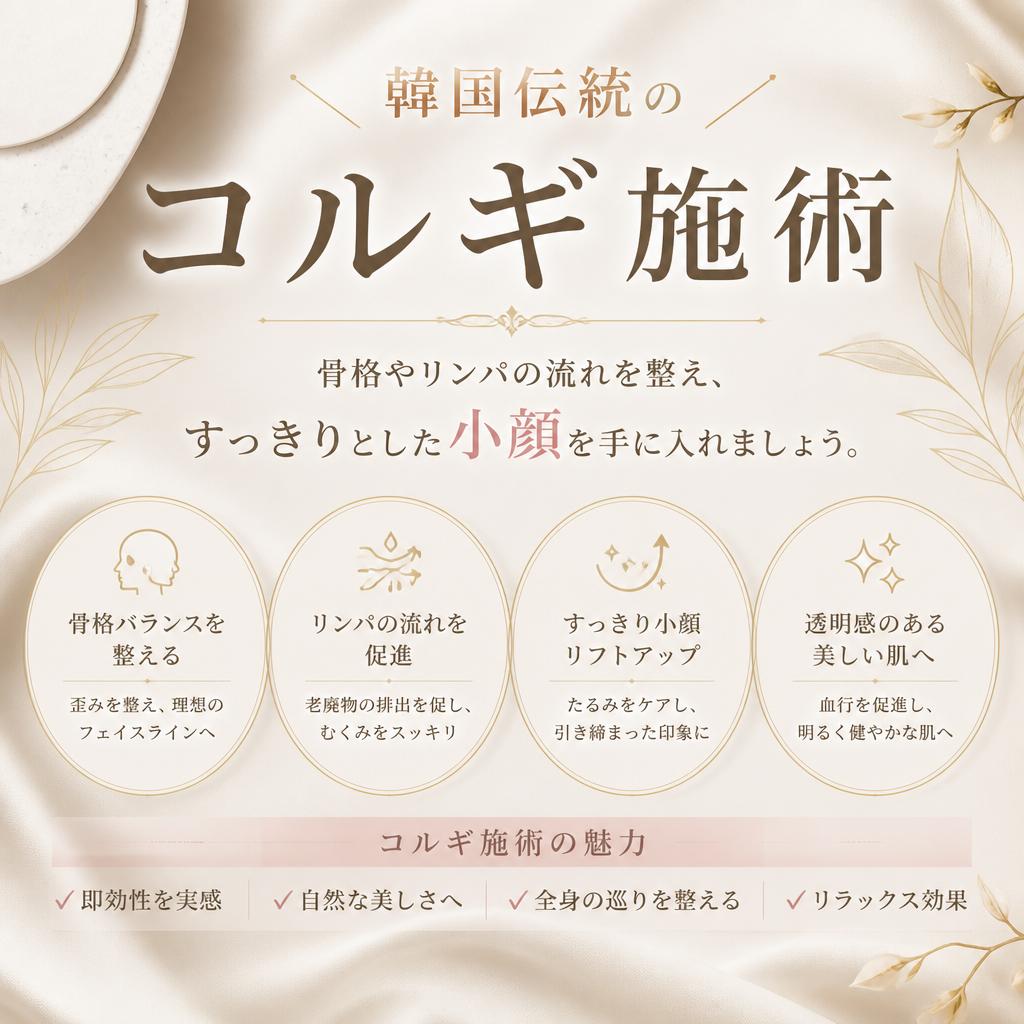 コルギ効果で小顔を実現