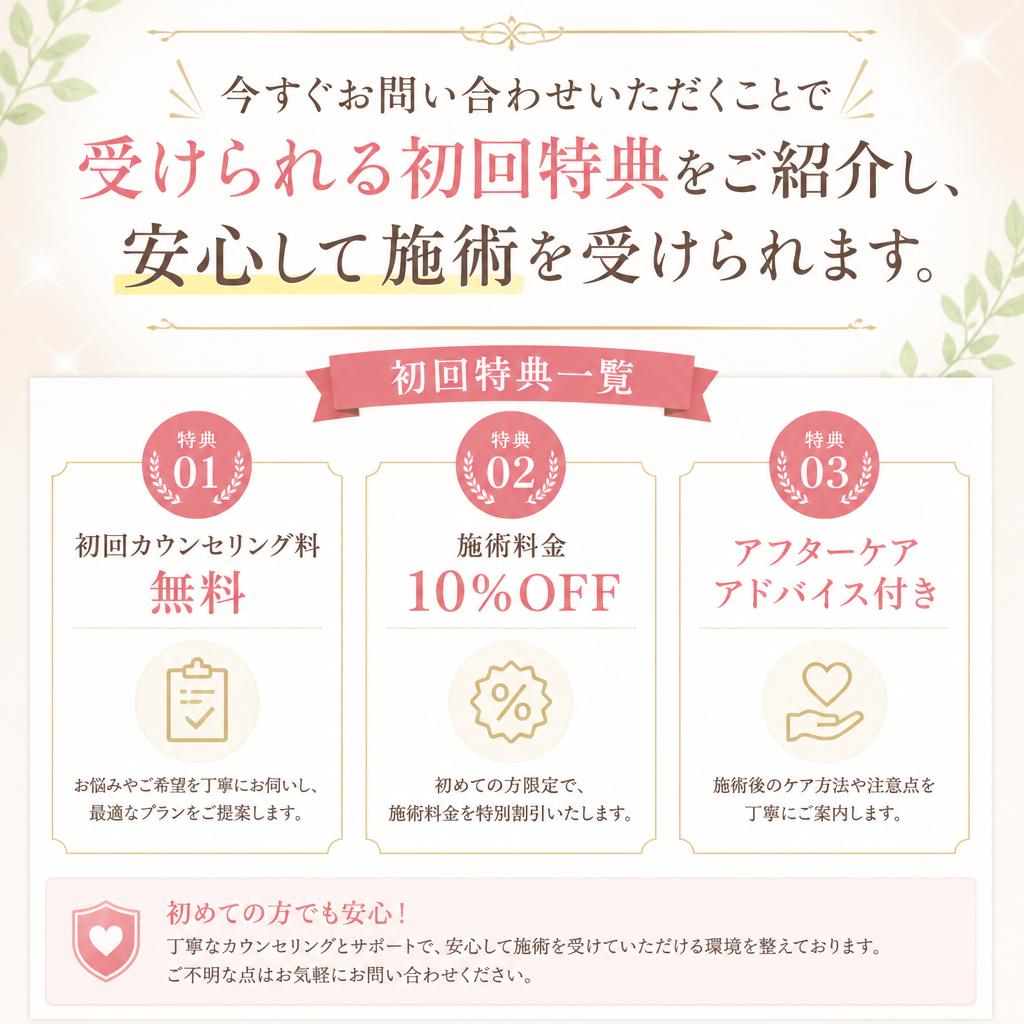 お問い合わせ・初回特典